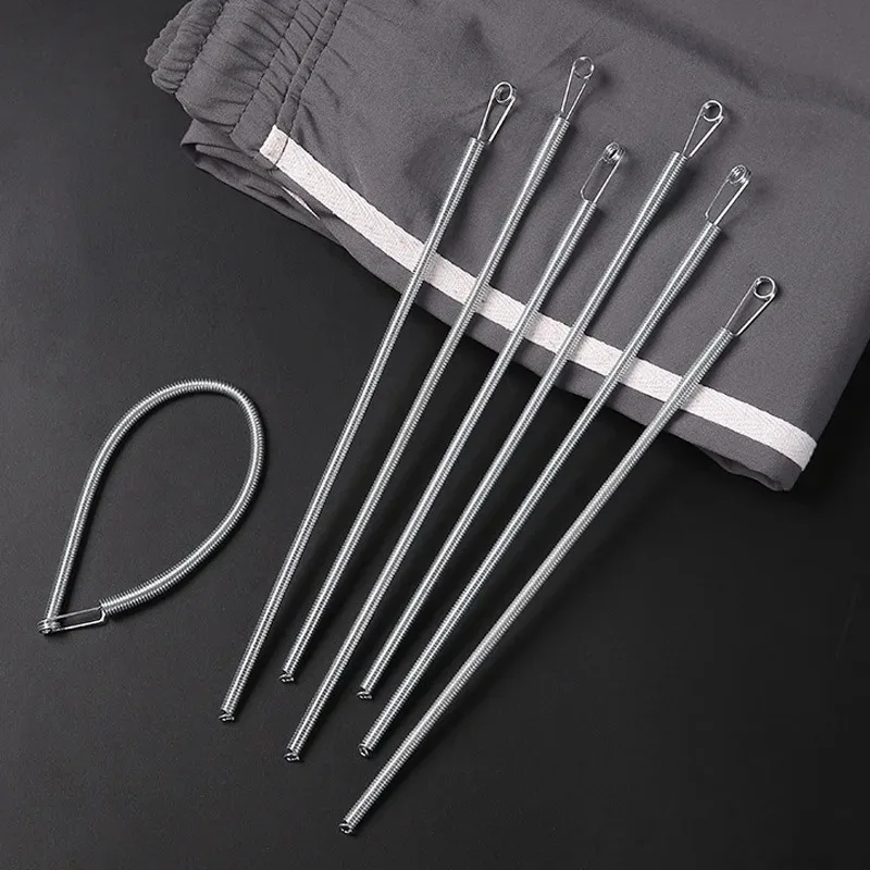 Bendable Spring Drawstring Threader, Flexible Metal Elastic Rope Threading Tool for Sweatpants Hoodies, Sewing Craft Accessories