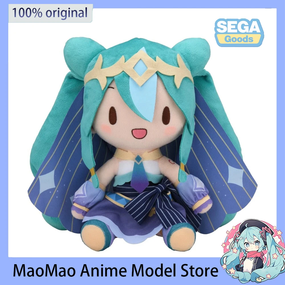 Original SEGA Fuwa Petit HATSUNE MIKU Cosmic Plush Doll 25CM Action Figure Home Decor Ornaments Anime Collectible Doll Girl Gift