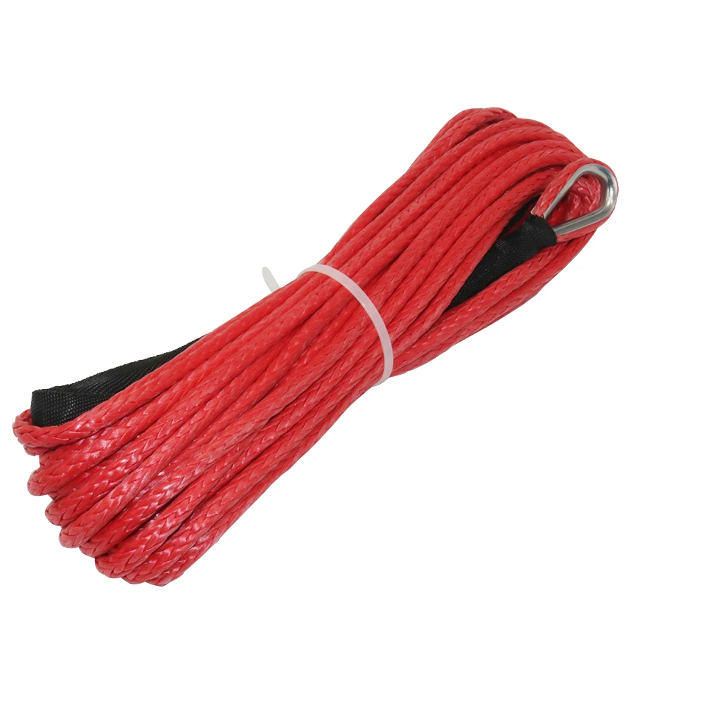 15m Tow Rope Winch Traction Rope High Molecular Polyethylene Car Rescue Rope Diameter 6mm 7mm Optional Auto Repair Tools