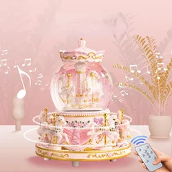 Crystal ball music box carousel music box birthday gift decorations home accessories  living room decoration