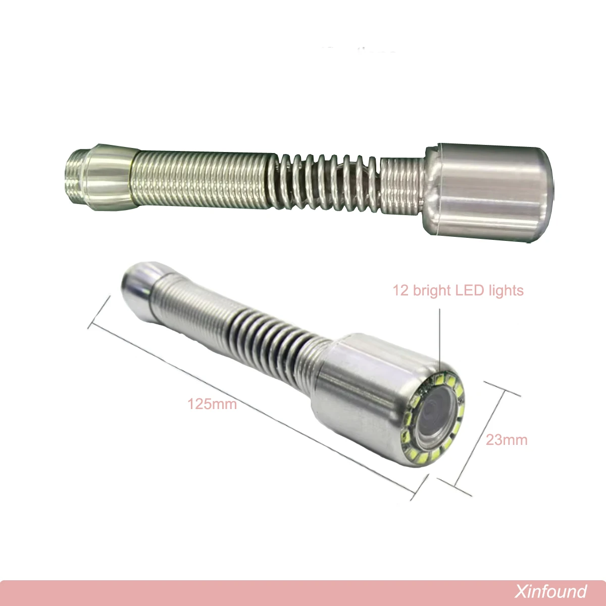 HD 23mm Stainless Steel Industrial Pipeline Sewer Pipe Endoscope Camera Head Waterproof IP 68 Used For Pipeline Inspect
