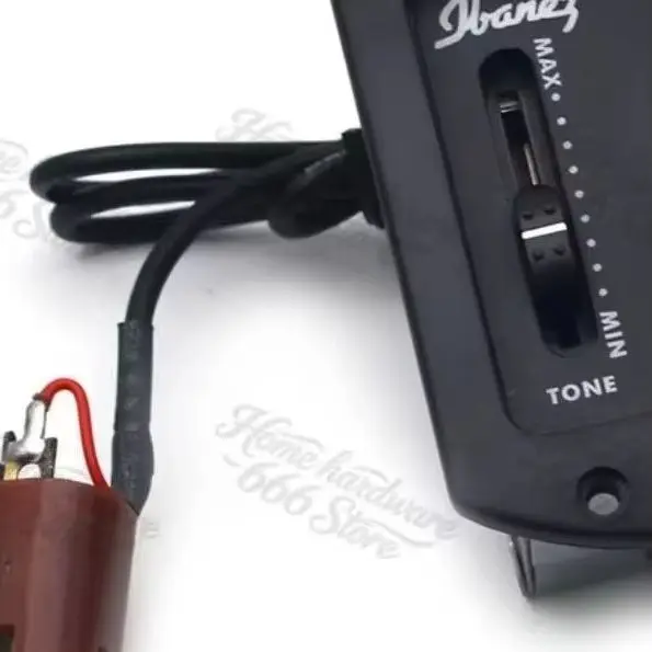 Classic 2-Stage Passive Guitar Pickup, Piezoelectric Amplifier, Black Equalizer
