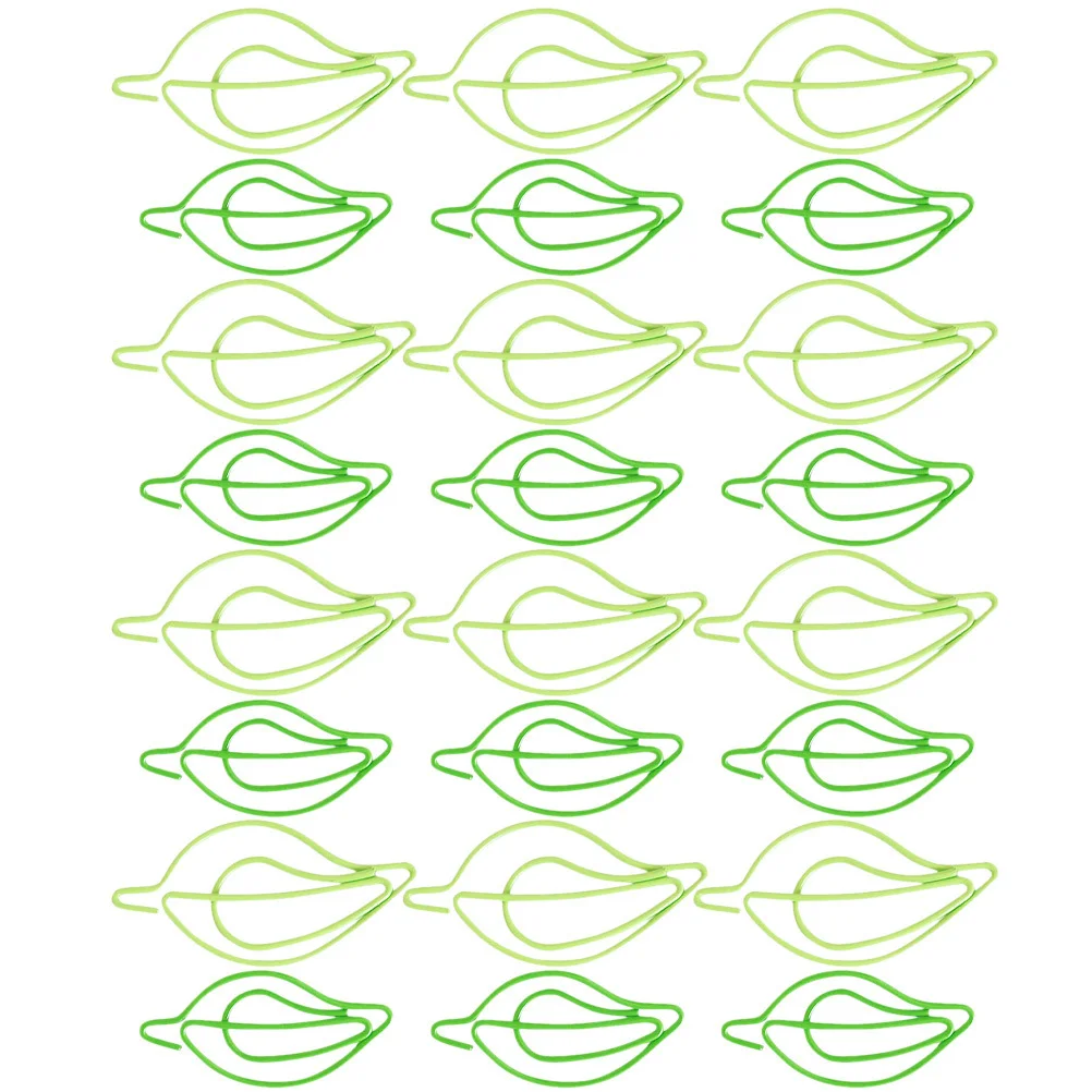 

30pcs Creative Paper Clips Leaf Shaped Small Metal Paperclips For Office School Supplies Document Organization Decorative Clip