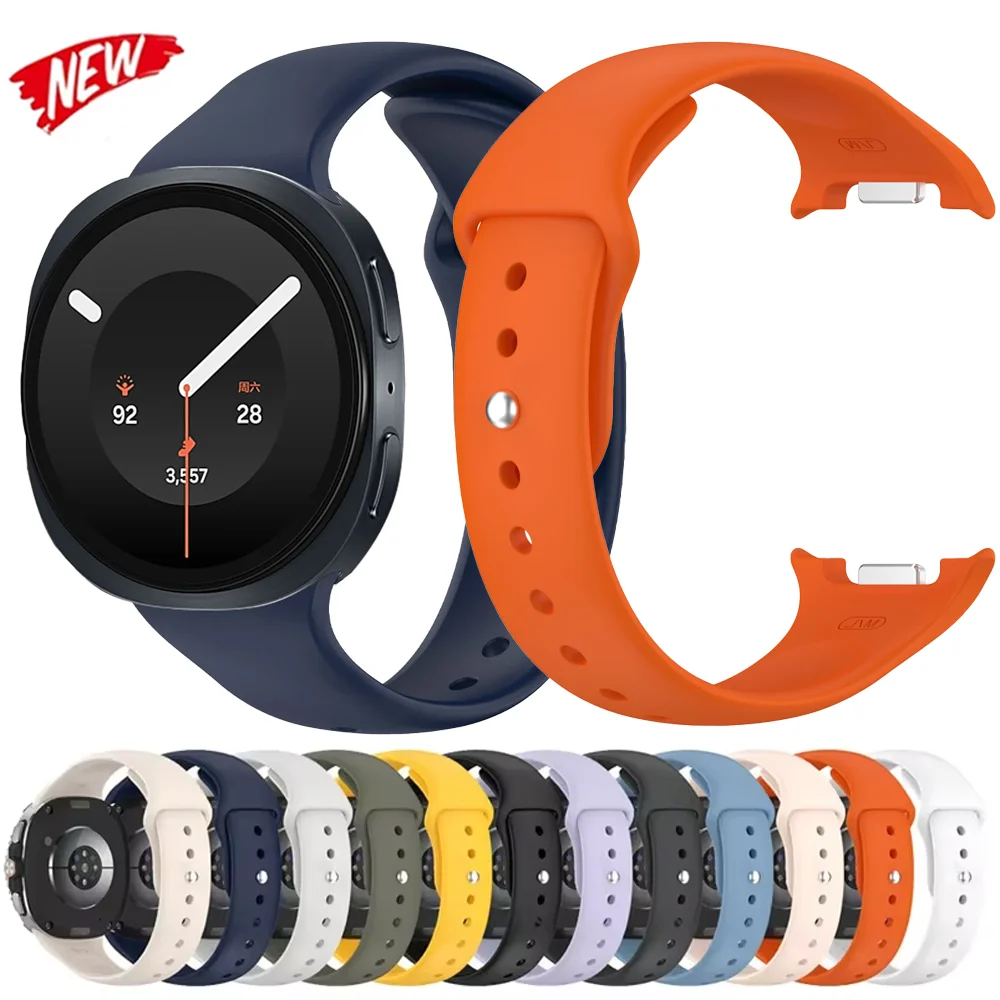 Official Sport Silicone Strap for Samsung Galaxy Watch 9 8 40mm 44mm Comfortable Bracelet for Galaxy Watch 8 Classic 46mm Correa