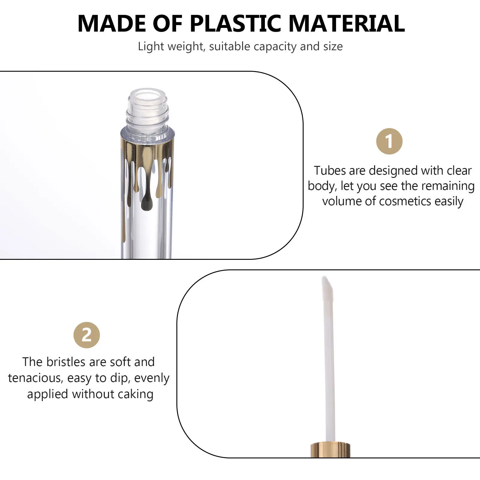

10 шт. пустых прозрачных флаконов для блеска для губ, бальзама, масла, лосьона, туши, портативные тубы для розлива, контейнеры для помады