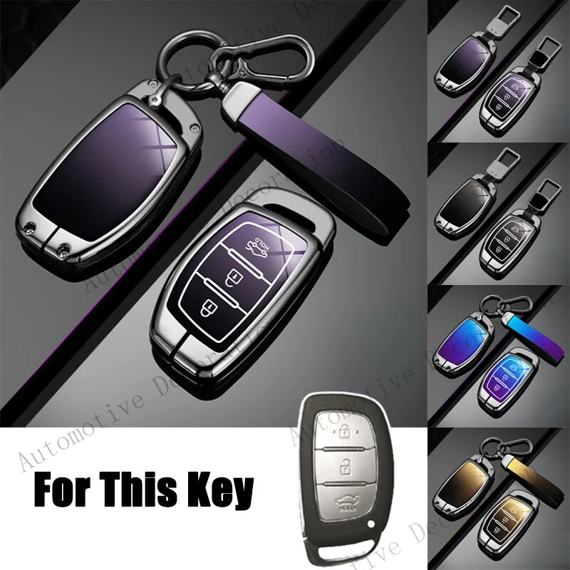 Z+ Zinc Alloy TPU Remote Car Key Fob Case Cover For Hyundai Tucson Sonata Elantra