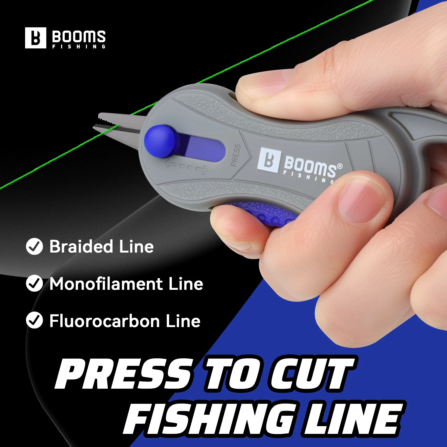 Booms Fishing FR2 einziehbarer Angelschnurschneider, Edelstahlklingen für geflochtene Mono-Fluor-Schnur, Reinigungsnadel-Werkzeug – Detail 6