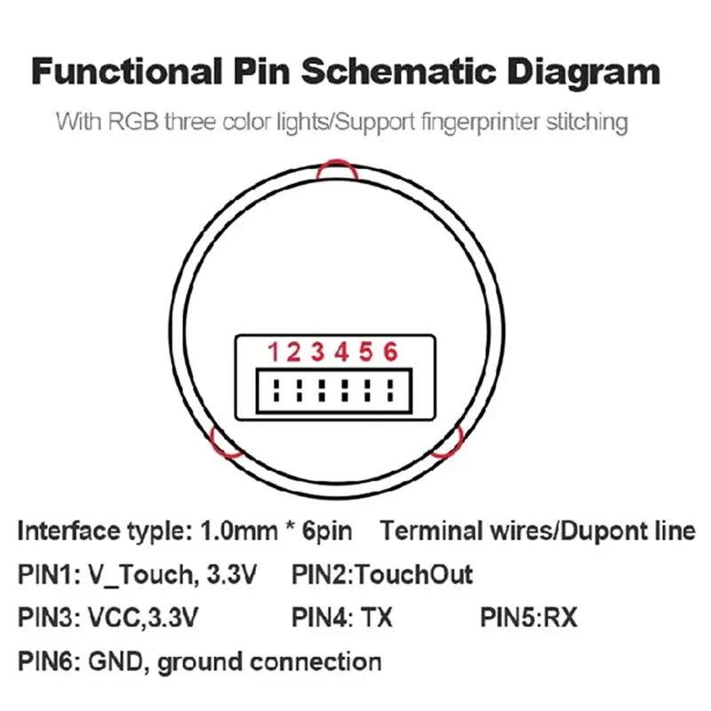 ABZL Fingerprint Recognition Module For Door Access Lock HLK-ZW111 Low Power Finger Detection Integrated Fingerprint Sensor