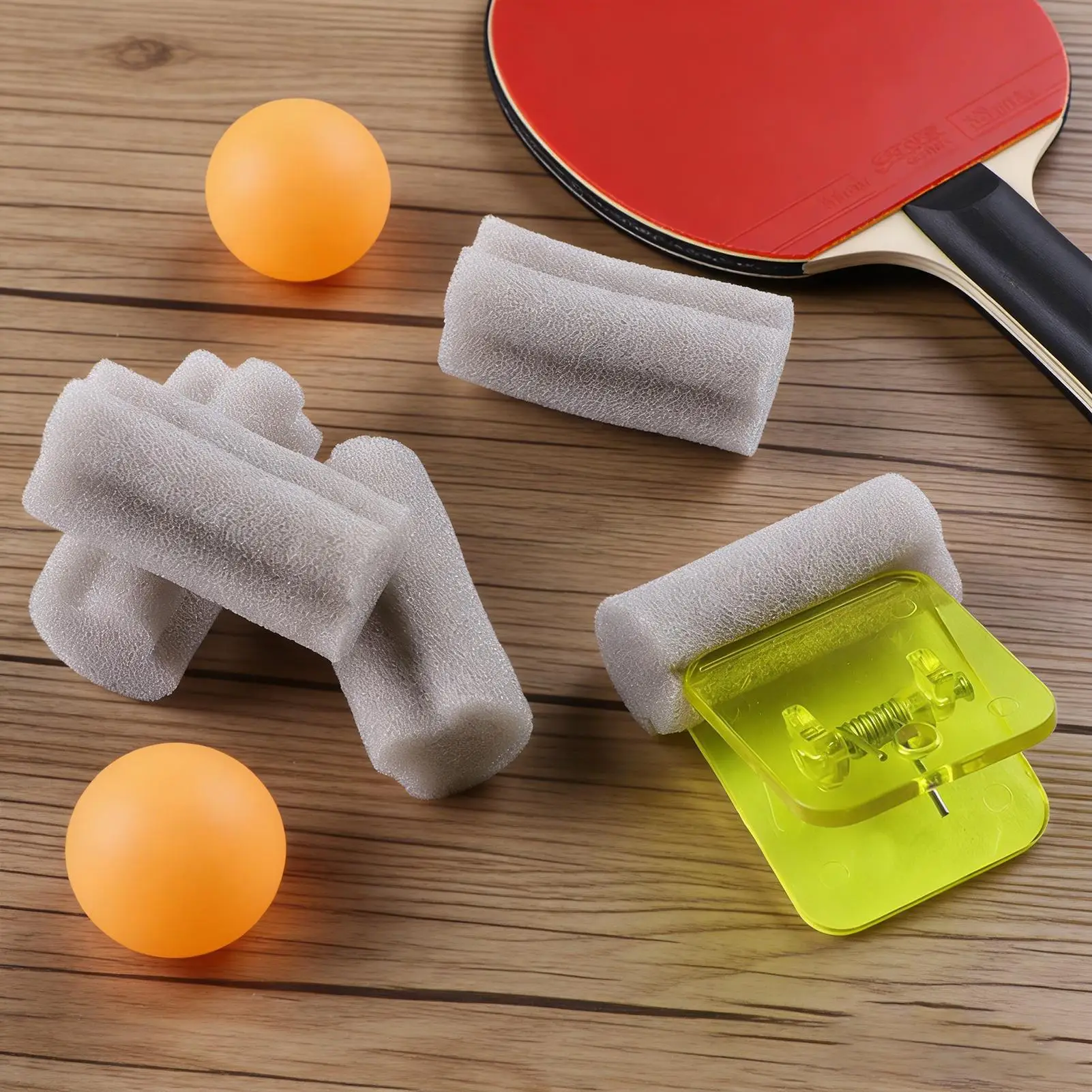 Table Tennis Racket Sponge With Clamp Absorbent Professional Special sponge brush sponge strip durable racket tool brush set