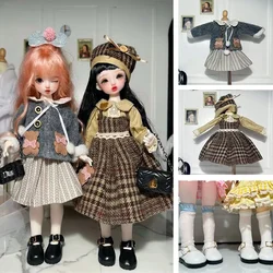 Ropa de muñeca Bjd a la moda, traje de 30CM, ropa de muñeca con zapatos de repuesto, accesorios de falda, ropa Blythe, 1/6