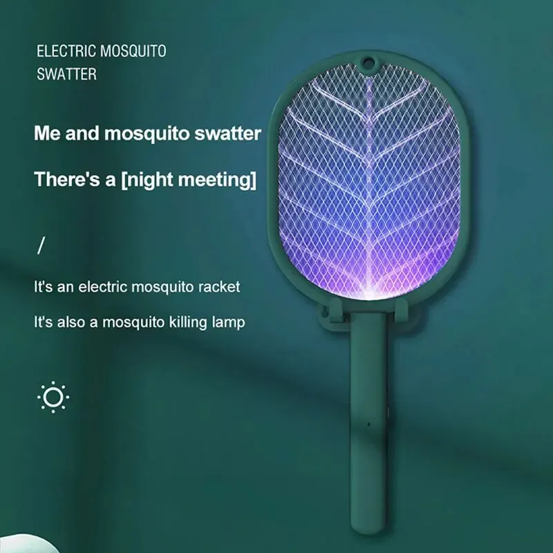 New Electric Mosquito Killer Swatter USB Rechargeable Ultraviolet Induced Mosquito Fly Killer Household Safety Bug Zapper