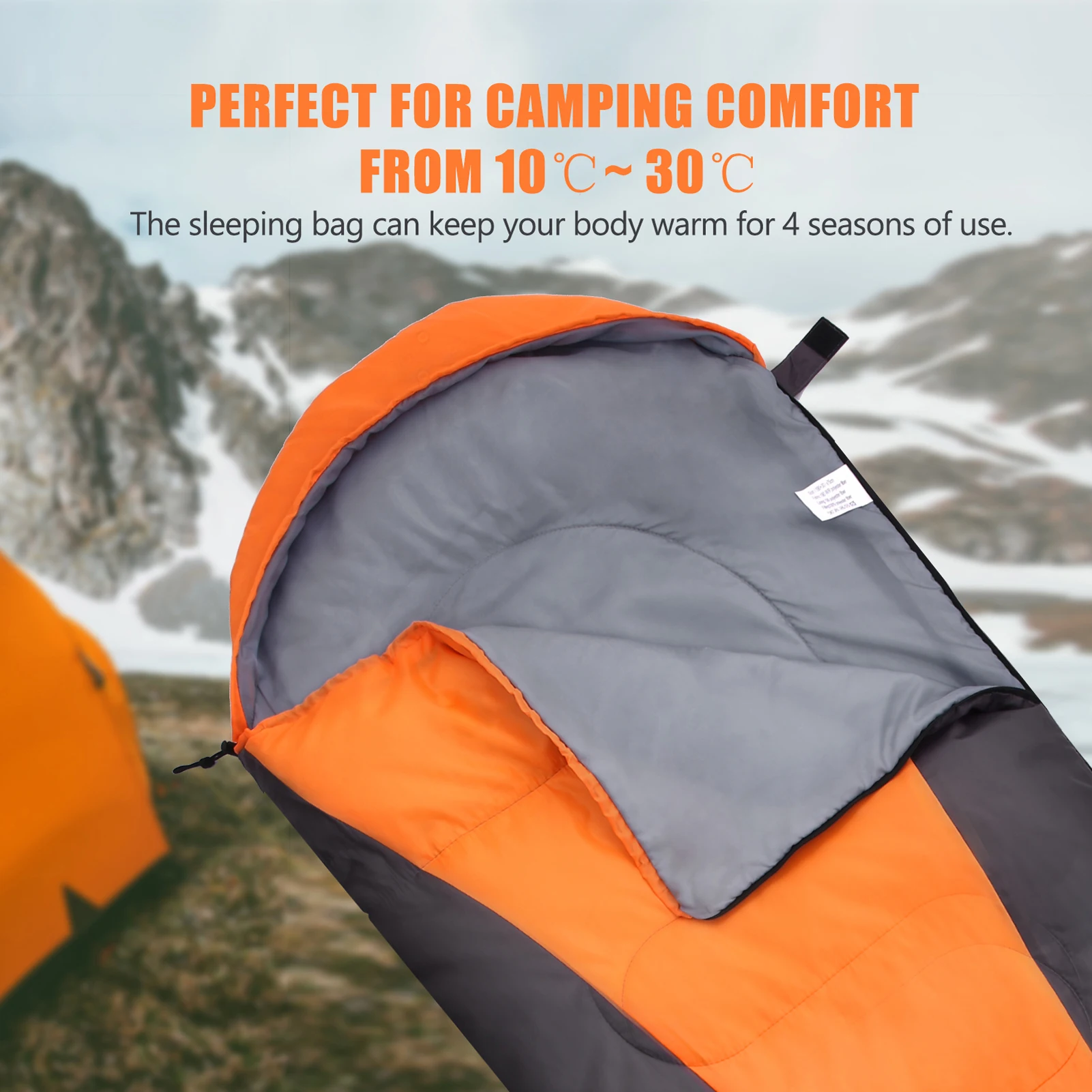 Lixada Sleeping Bag 4-Season Camping Warm Sleeping Bag Waterproof with Storage Bag for All Season Hiking Outdoor Adventure