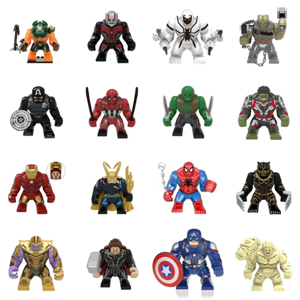 Big Size Tree Iron Ant Captain Rocky Venom T'Challa Doctor Strange Man Anti-Hulk New Large Building Block Figures Toy For Kids