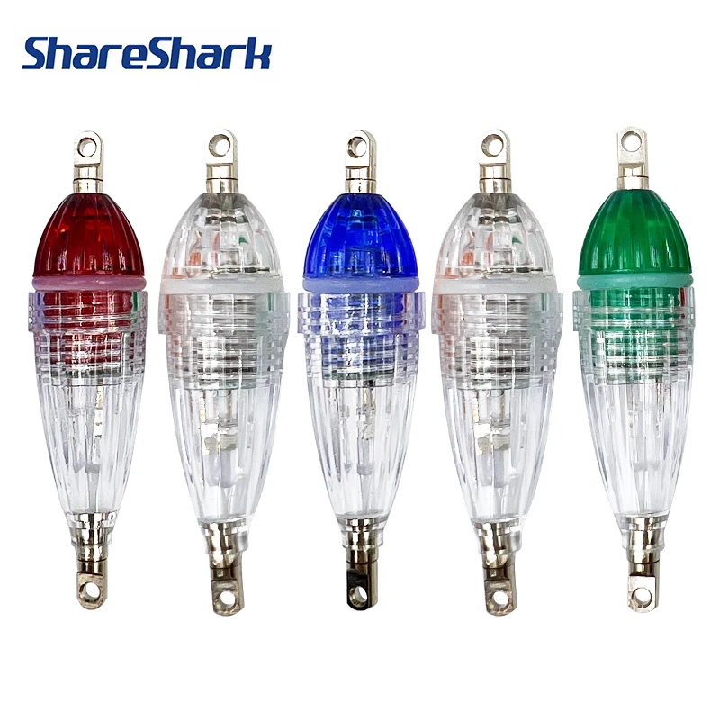 

ShareShark 5pcs/bag 6cm LED flashing fish-attracting light, deep-sea rapid fish-gathering fishing light with matching battery