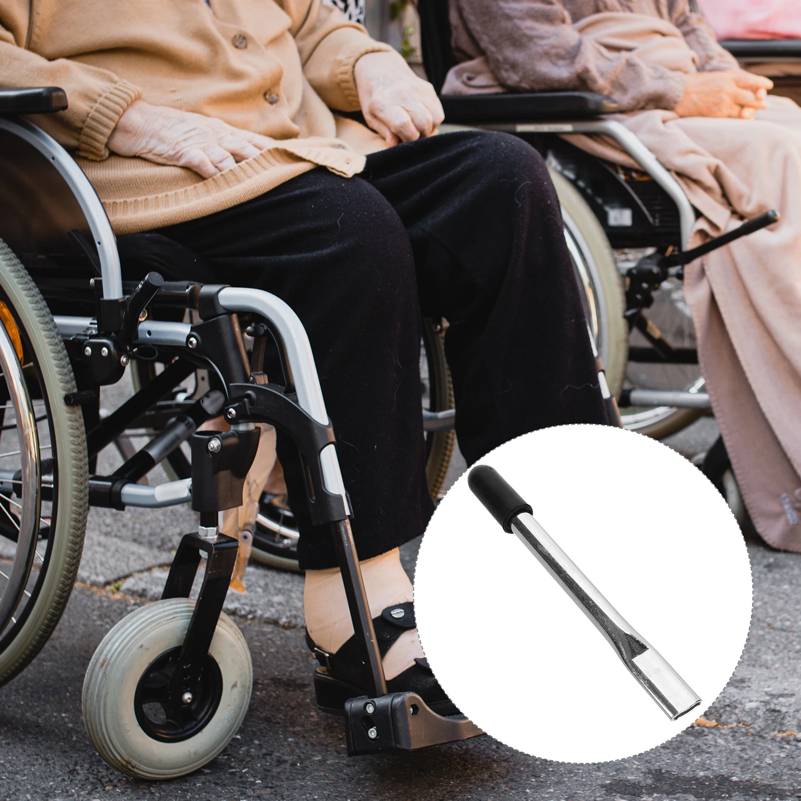 

Stainless Steel Wheelchair Brake Handle Extension Durable Replacement Part Easy Installation Compatible With Various Models