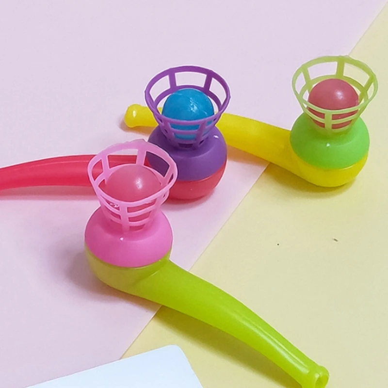 Divertente giocattolo per bambini Gioco Pipa palline Regalo soffiaggio per bambini colorato