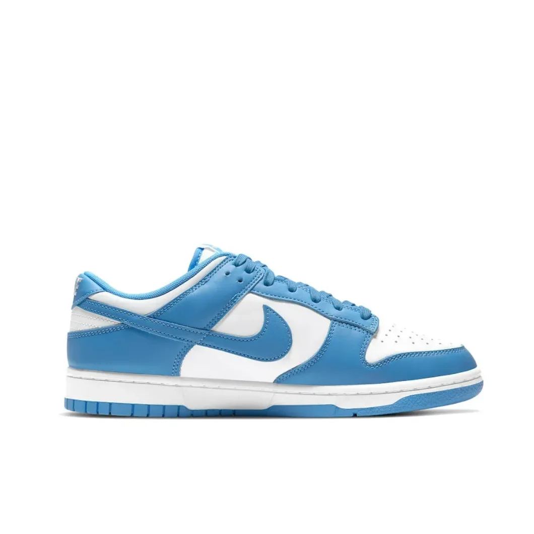 NIKE Original DUNK LOW Men's and women's same board shoes Non slip wear resistant casual shoes blue-white