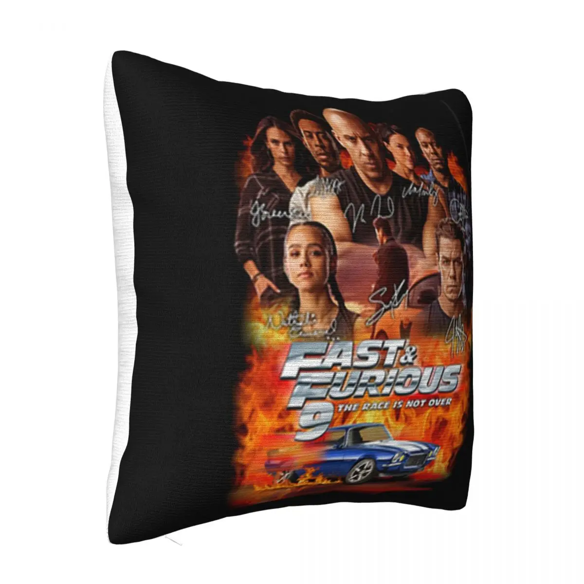 Fast & Furious 9 The Race Is Not Over Signatures Original Funny Best Selling Splicing Science Pillow Case