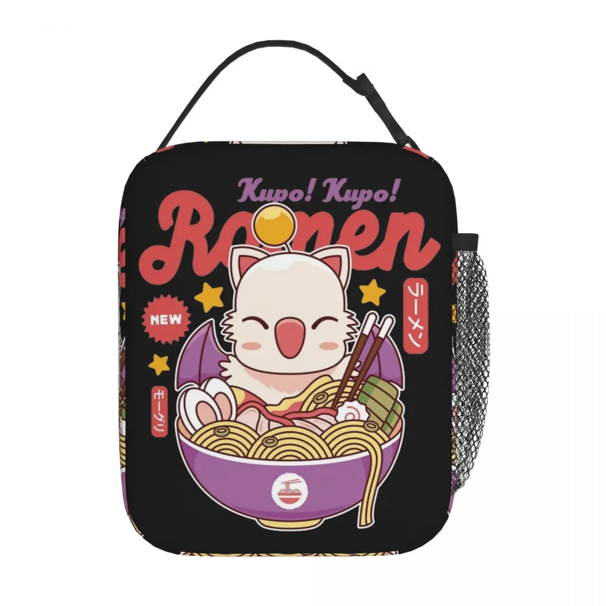 

Moogle Kupo Ramen Game Final Fantasy XIVT Insulated Lunch Bags Leakproof Reusable Thermal Bag Tote Lunch Box School Picnic Men