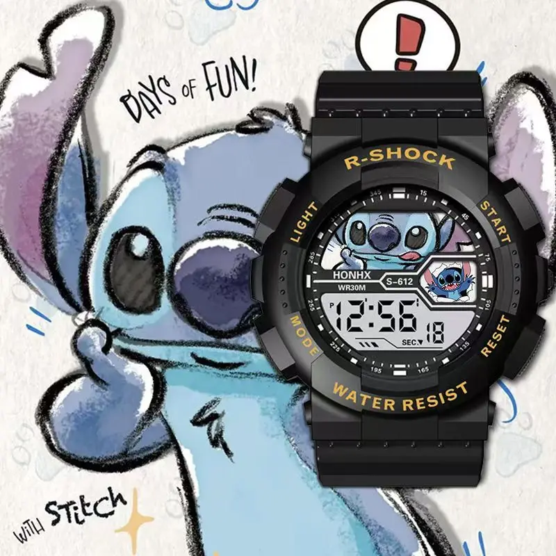 ساعة بين النجوم للأطفال كارتونية رياضية خارجية متعددة الوظائف إلكترونية مقاومة للماء وإضاءة ليلية مقاومة للصدمات #5