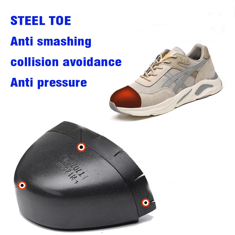 Steel Ladle Head Protection Shoes Men Anti Smashing Anti Piercing Lightweight Anti Slip Wear-resistant Comfortable Safe Shoes