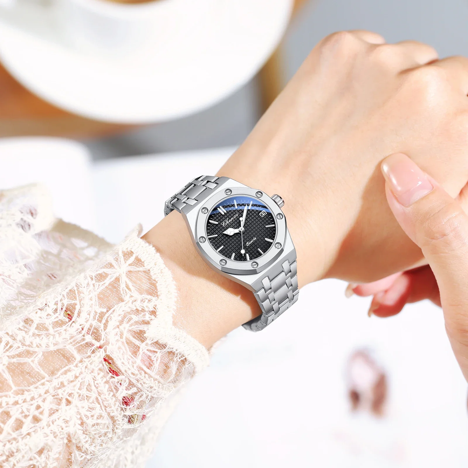 CHENXI 648 موضة أنيقة السيدات ساعة كوارتز ساعة هدية للمرأة الفولاذ المقاوم للصدأ ساعات نسائية أنثى Reloj 2025
