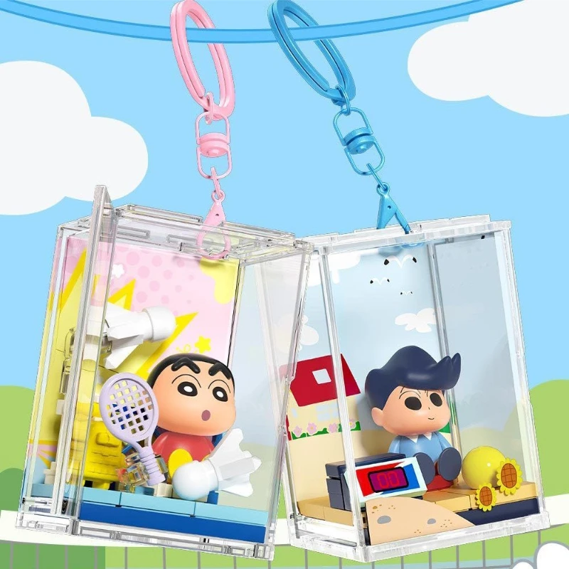 

AREAX Brick Area Crayon Shin Chan Series Blind Box Building Blocks Portable Pendant Toys Cartoon Decoration Birthday Gift