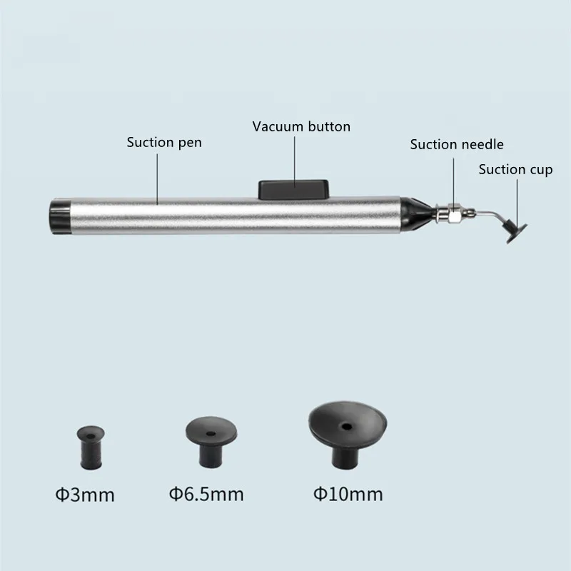 IC SMD Vacuum Suction Pen Remover Sucker Pump IC SMD Tweezer Pick Up Tool Solder Desoldering with 3 Suction Header Dropship