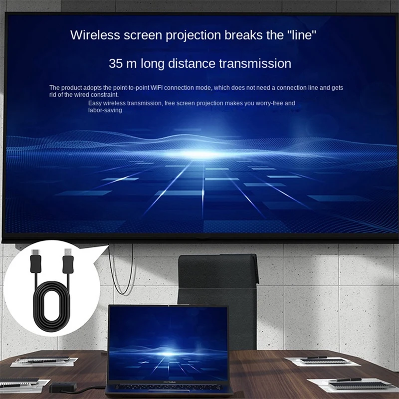 Point-To-Point WIFI Wireless Screen Projector 5G Same-Screen Typec Docking Station USB Hub Docking Station 4K Five-In-On 1 SET