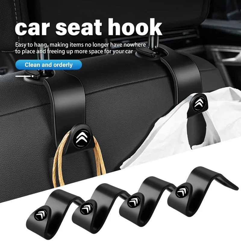 

Car Seat Headrest Hook Back Seat Storage Organizer Hanger Accessories For Citroen C1 C2 C3 C4 C4L C5 C6 C8 C-ELYSEE VTS Xsara