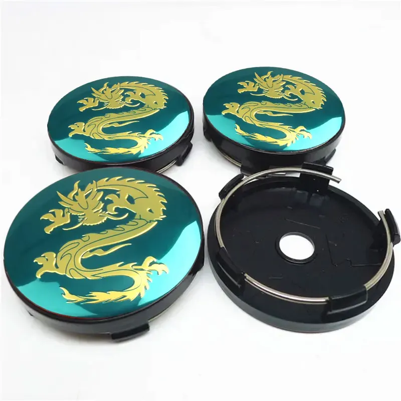 4pcs 유니버설 60mm 드래곤 엠 블 럼 자동차 휠 센터 캡 허브 커버 배지 메르세데스 벤츠 BMW Lexus Mazda Tesla Ford Chevrolet 썸네일 4