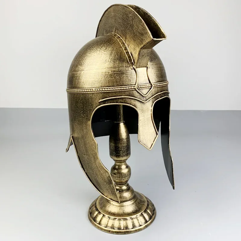 Vintage Roman warrior helmet wrought iron decorative ornaments personality medieval armor model photography props crafts