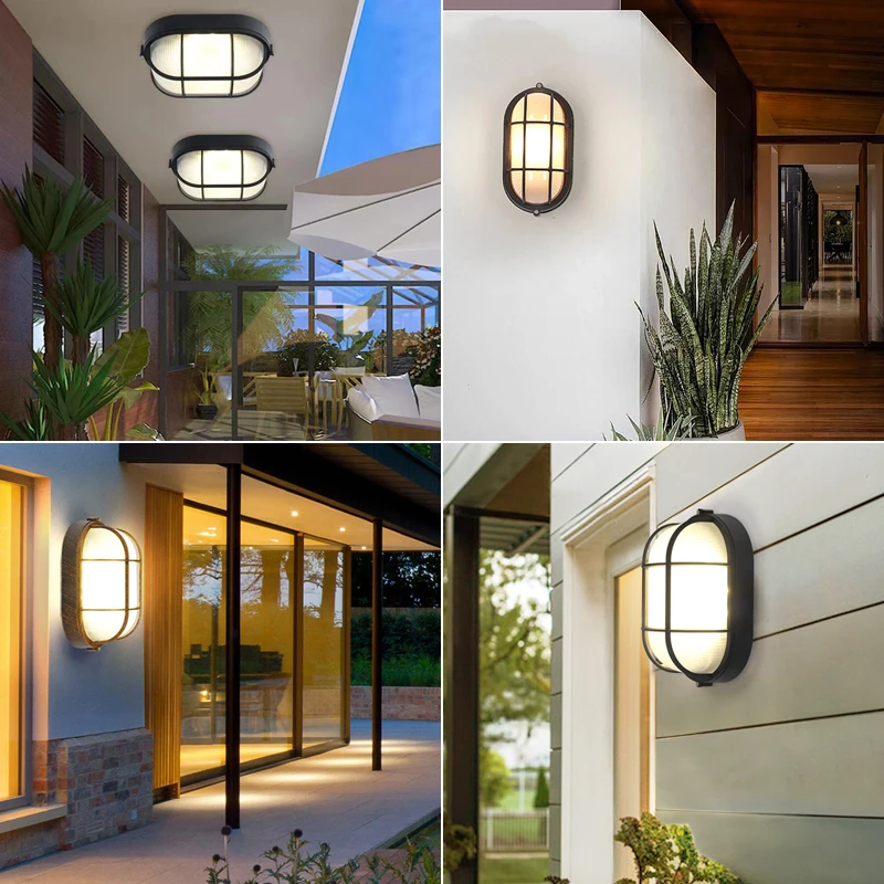 Retro Outdoor LED Waterproof Wall Lamp Moisture Vintage E27 Garden Ceiling Sconces Bathroom Porch Home Wall Lighting Luminaire