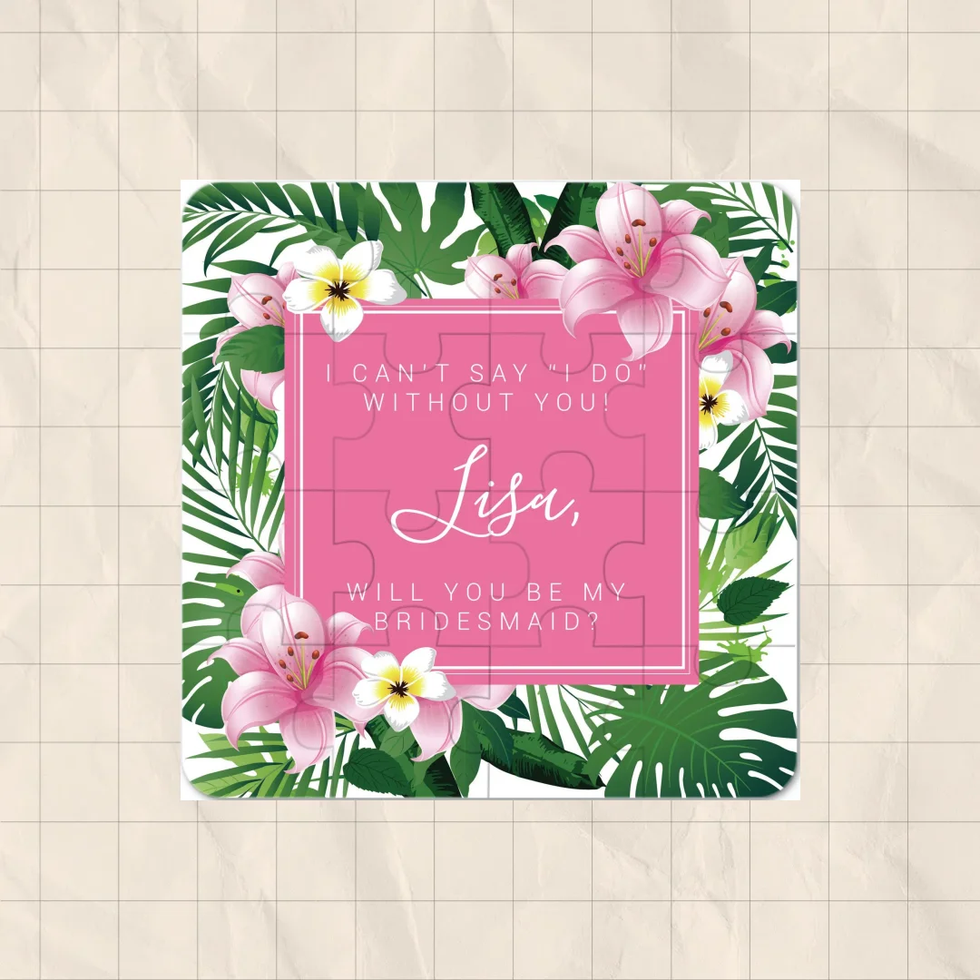 16*16 سنتيمتر بانوراما شخصية ، الألغاز الجميلة المخصصة ، دعوة الزفاف الوردي ، لغز الشاطئ المرح ، 3*5 = 15 قطعة فكرة هدية الزفاف #4