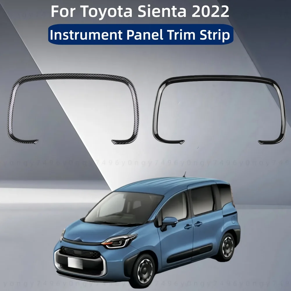 

Наклейки для обновления автомобиля, Стайлинг, декоративная полоса панели приборов для Toyota Sienta 2022, глянцевый черный модификация, украшения, аксессуары