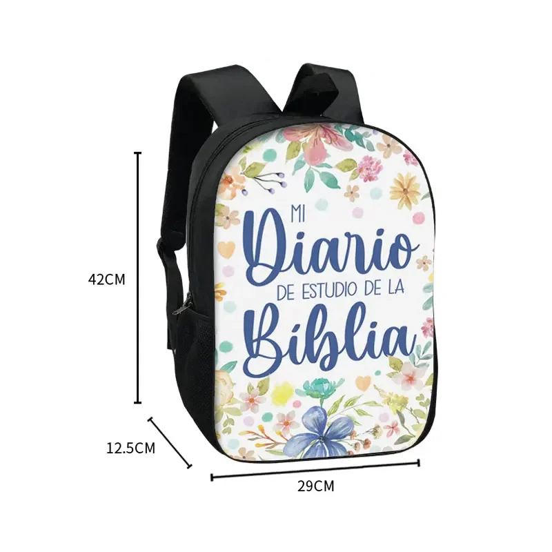 Bible Verse in Spanish Backpack Christian Gift Dios Es Amor School Bags Dios Todo Es Posible Laptop Backpacks Rucksack Book Bag