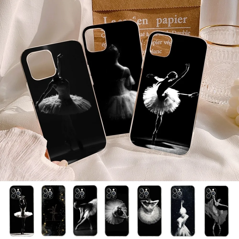 Ballerina Ballet Dancing Phone Case For iPhone 15 14 11 12 13 Mini Pro XS Max Cover 6 7 8 Plus X XR SE 2020 Funda Shell