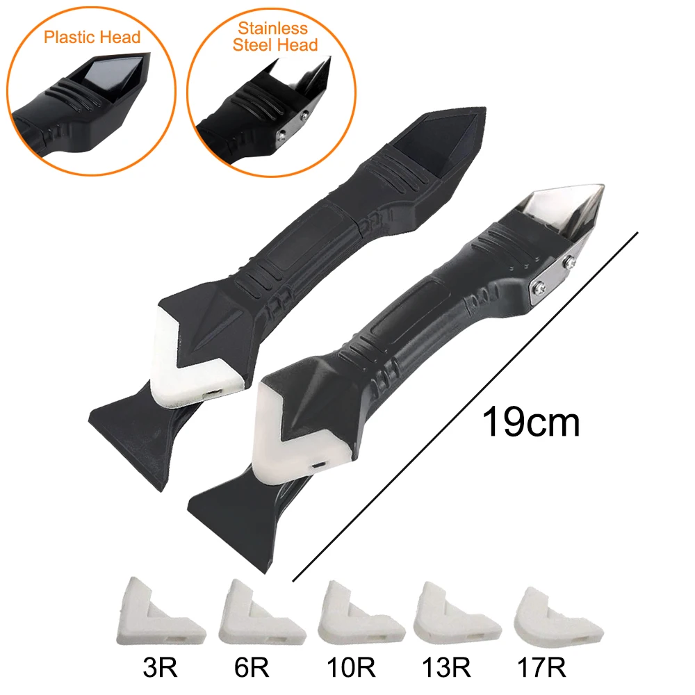 5-in-1-Werkzeugset zum Entfernen von Silikonschaber, Dichtmittel, zum Entfernen von Glatten Fugenmörtel, Handwerkzeug-Set zum Entfernen von Bodenformen