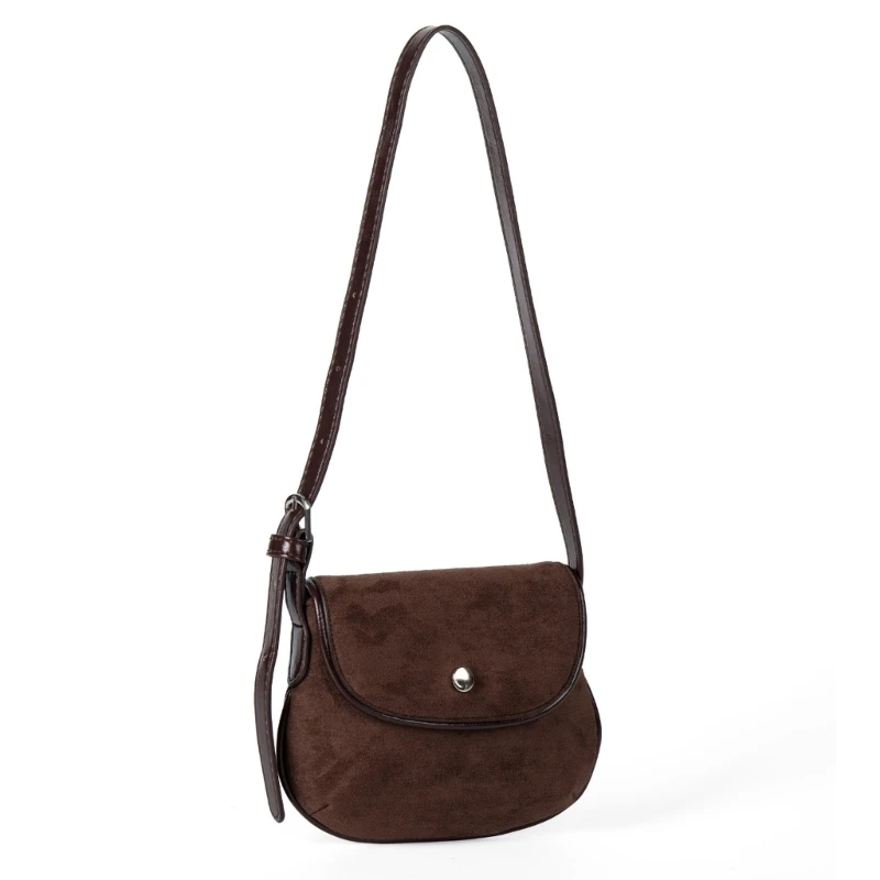 X90D Elegant Suedes Shoulder Purse Various Carry Methods Compact Yet Roomy Interior