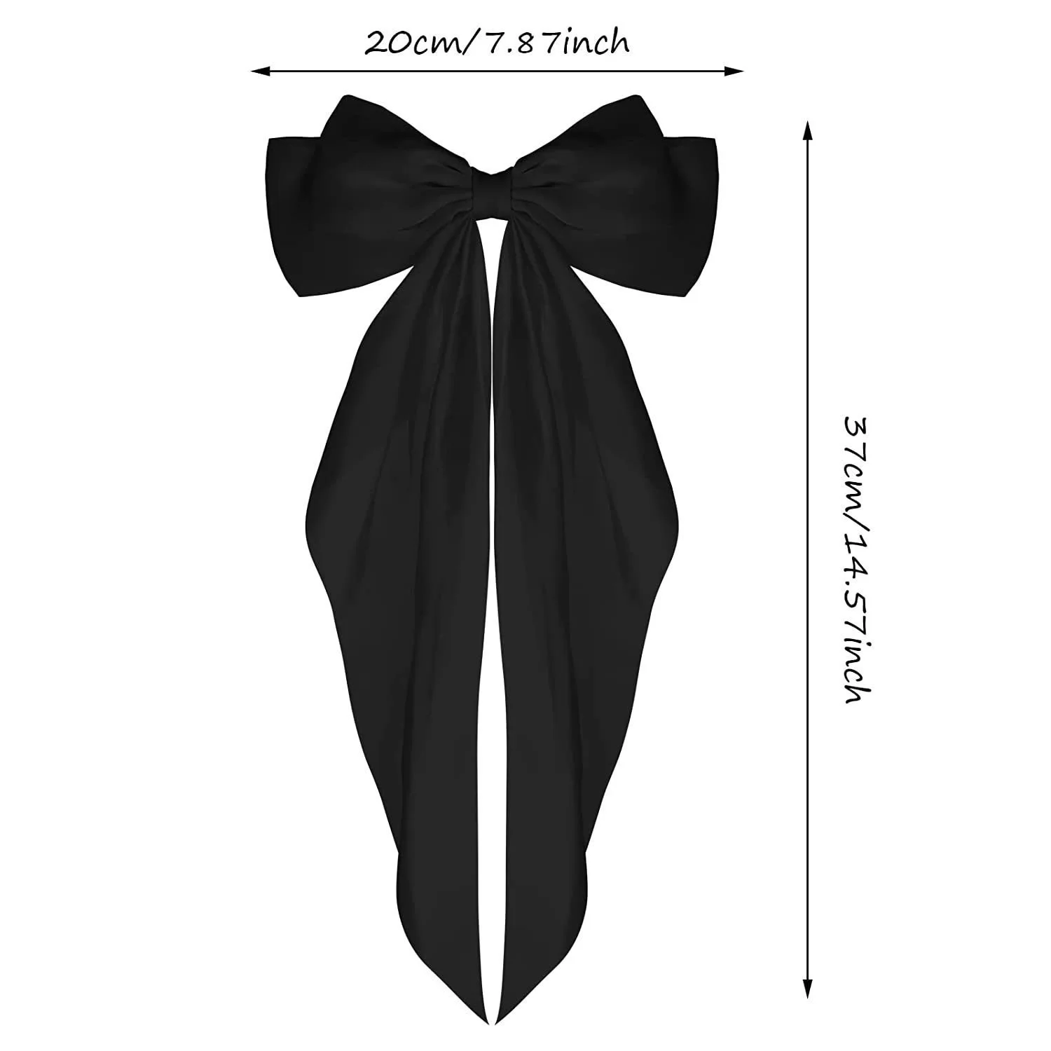 2Pcs/Set Elegant Bow Ribbon Hair Clip Women Fashion Solid Bowknot Satin Hairpin Barrettes Girls Ponytail Clip Hair Accessories