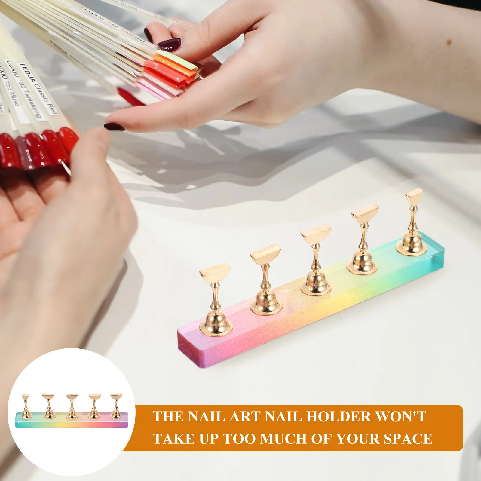 

1 set Holder Acrylic Tips Practice Stand Display Diy Art Tool Manicure Supply Salon Home Use Nail Stands For Nail Art