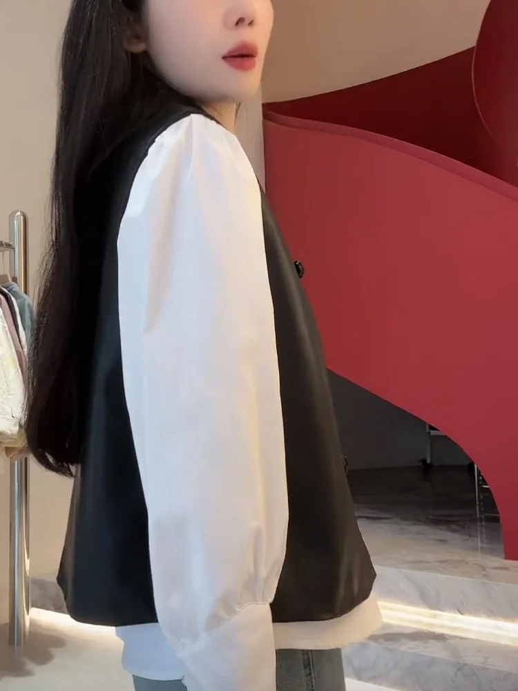 

New Chinese Sle Pure Color Button up Stand Collar Vest Women's Faion Outerwear Mommy's Wardrobe Versatile Slimming Top