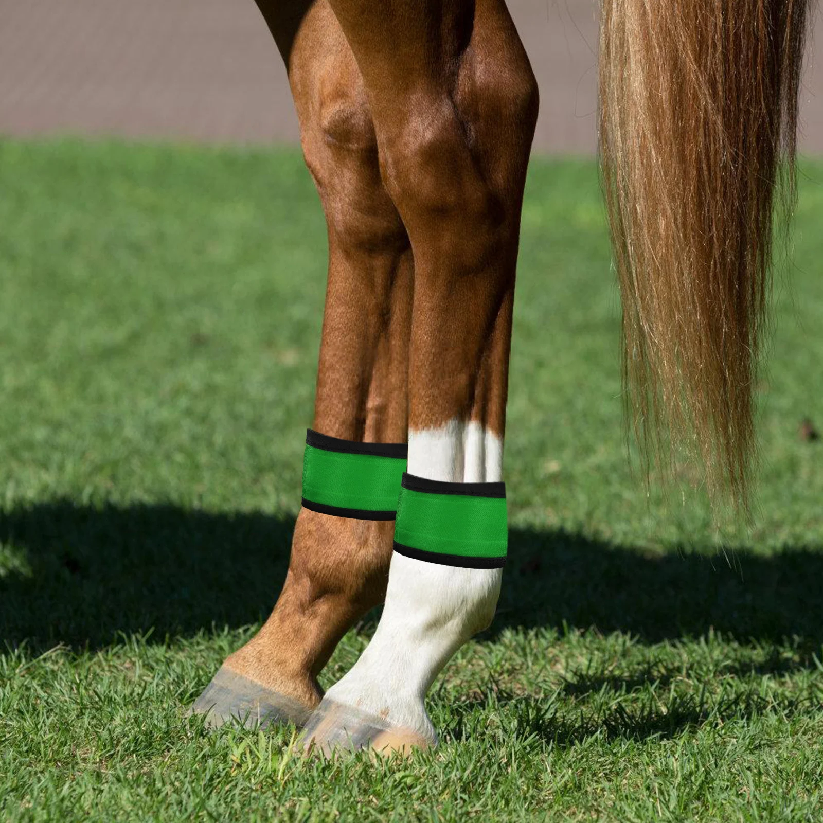 4 قطعة LED حزام الساق الحصان قابل للتعديل عاكس حزام الأمان الليلي العصابات عالية الوضوح لمعدات ركوب الخيل