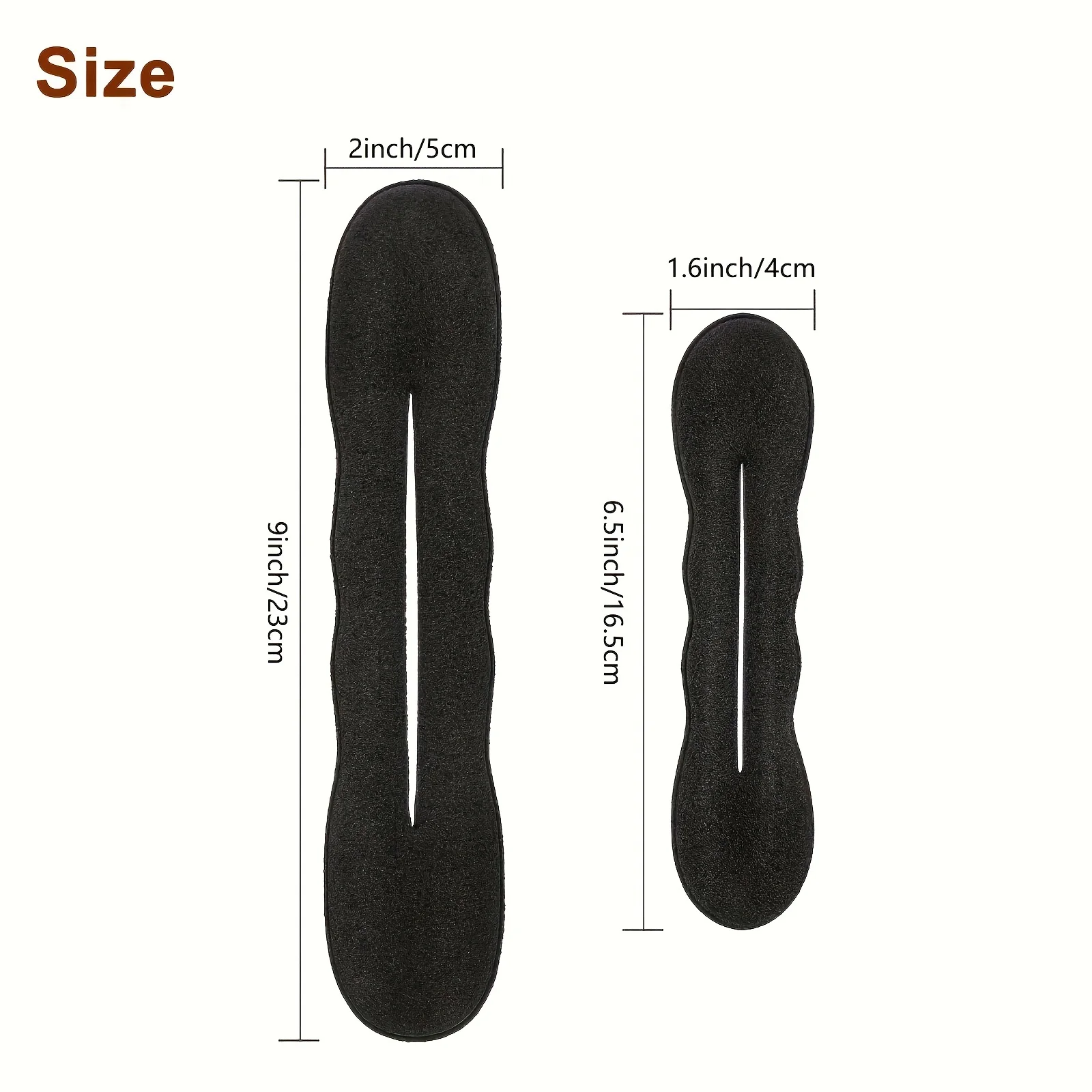 2 uds Black Magic Bun Maker-Twister de pelo de esponja de espuma, herramienta para moño de cola de caballo y lazo DIY