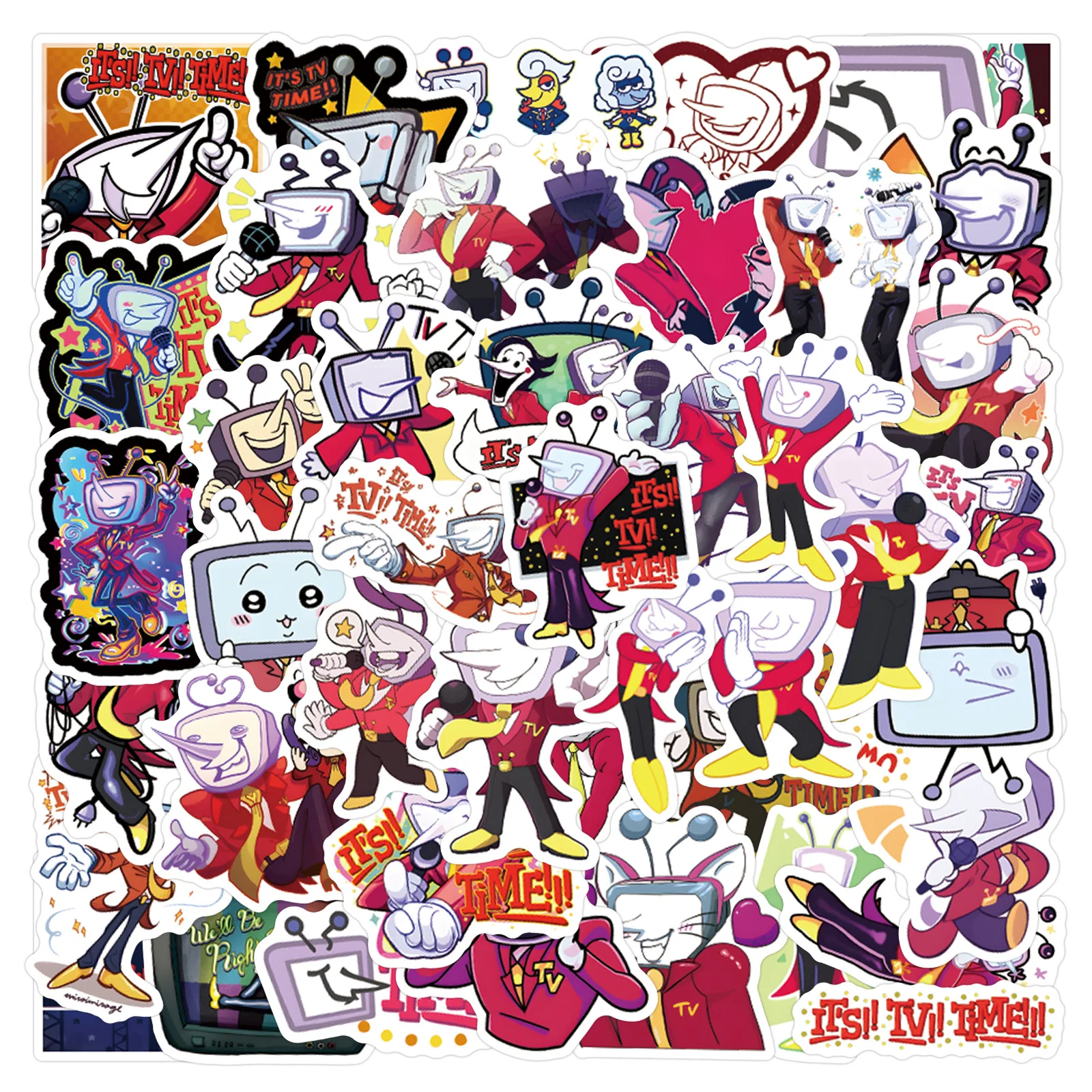 

55PCS Deltarune Game Character Tenna Cartoon Graffiti Image Decorative Laptop iPad Suitcase Waterproof Sticker Kids Toy