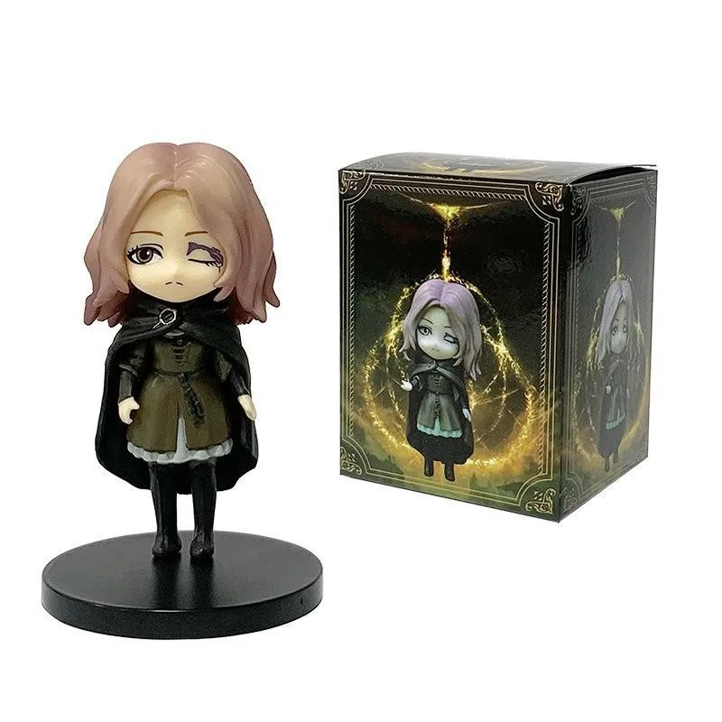 Elden Game Periphery Anime Figure Toy para Crianças, ornamento de mesa, decoração Melina fofa, brinquedo de boneca para crianças, versão Q, 6,5-9cm