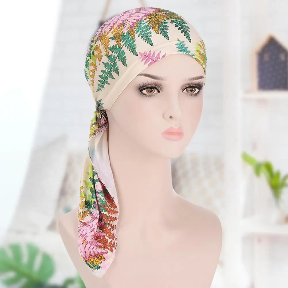 Fashion Bandana Hat  Foldable Women Headscarf Cap  Floral Print Headscarf Cap