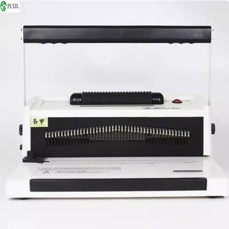 46 Hole Puncher Electric Single Coil Spiral Ring Binding Machine Contract Text Hole Punching Machine Full Drawing Knife