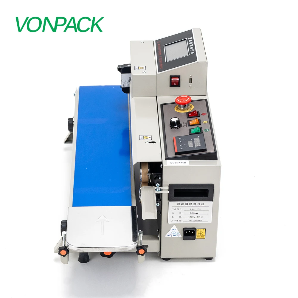 VONPACK FR-1600 Multi-functional Desktop Spray Paint Sealing Machine Factory Plastic Bag Packaging Intelligent Sealing Machine