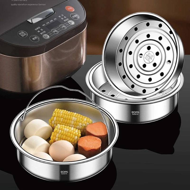 316 Stainless Steel Multifunctional Steaming Rack Rice Cooker Water-proof Steamer Suitable Steam Fish/Breakfast Kitchen Tools